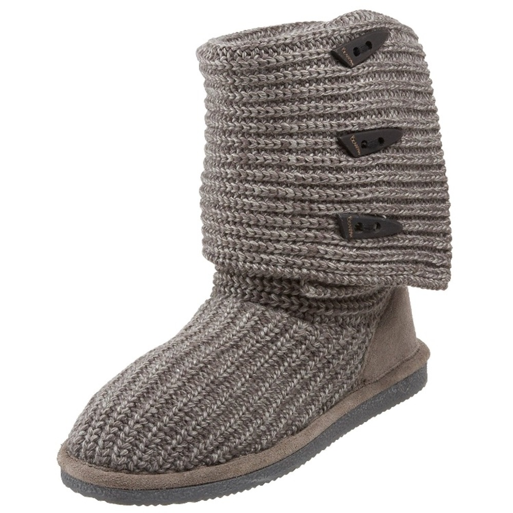 BearPaw Knit Sweater Boots Gray size 9 EUC